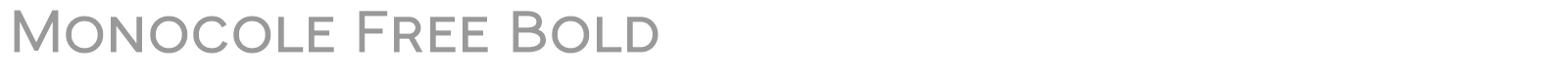 Monocole font preview